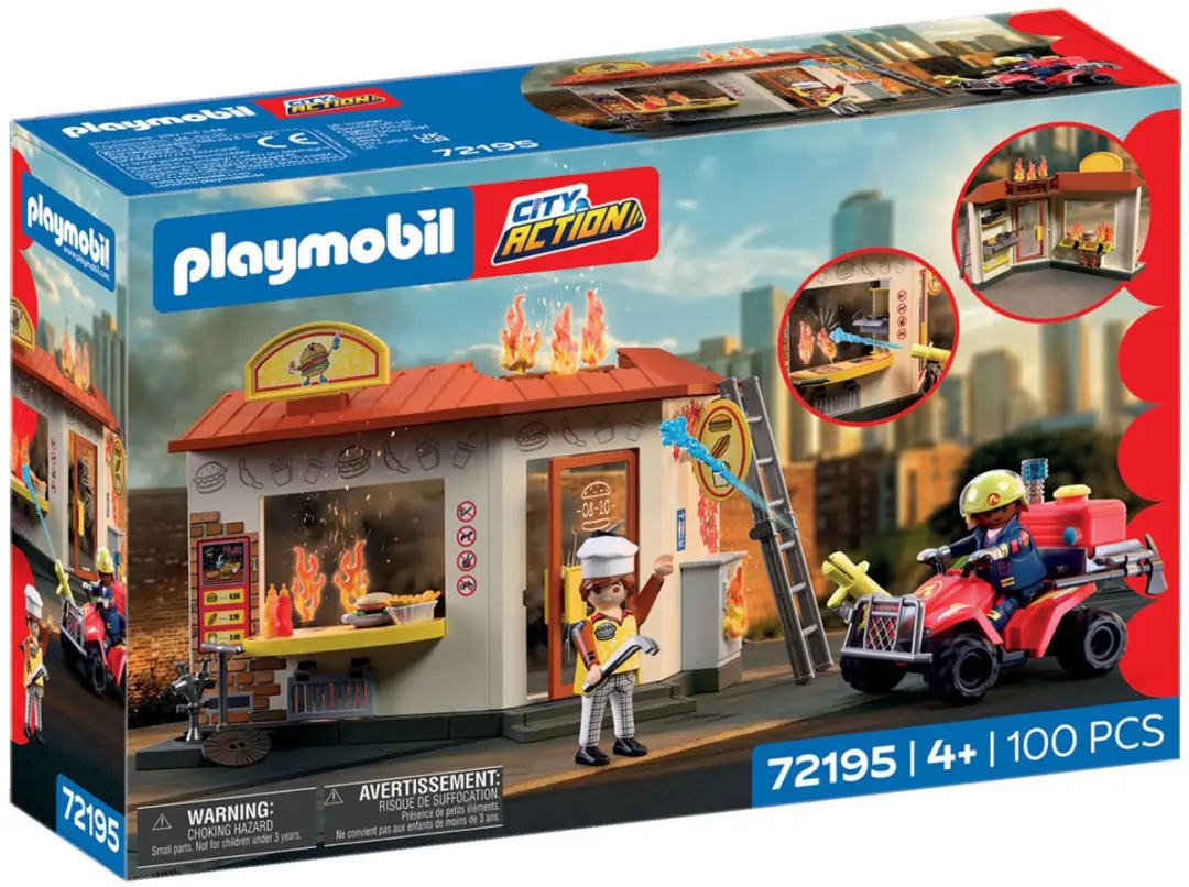 Playmobil City Action Brandweerquad met Hamburgerkraam 72195