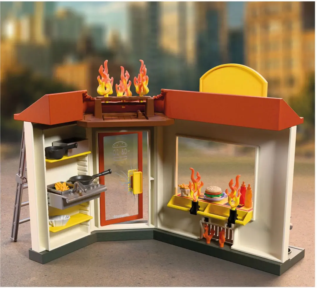 Playmobil City Action Brandweerquad met Hamburgerkraam 72195