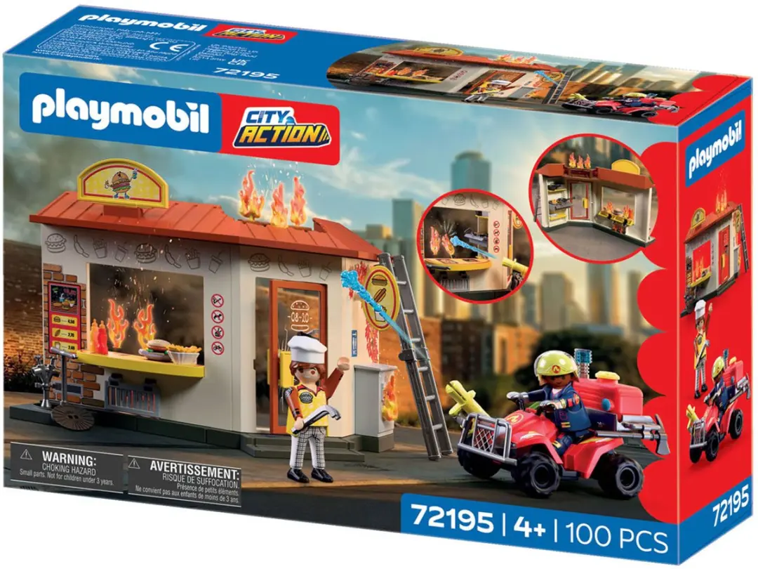Playmobil City Action Brandweerquad met Hamburgerkraam 72195