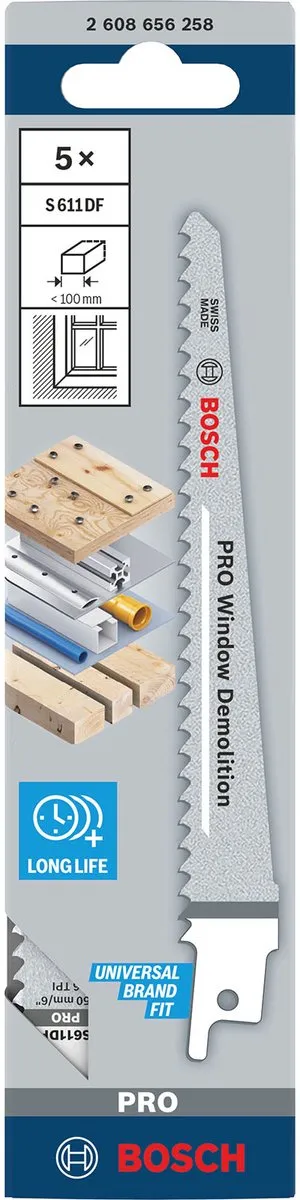 Bosch Professional REC S611DF 5 Zaagbladen - 150mm - o.a. Kunststof/Hout/Metaal
