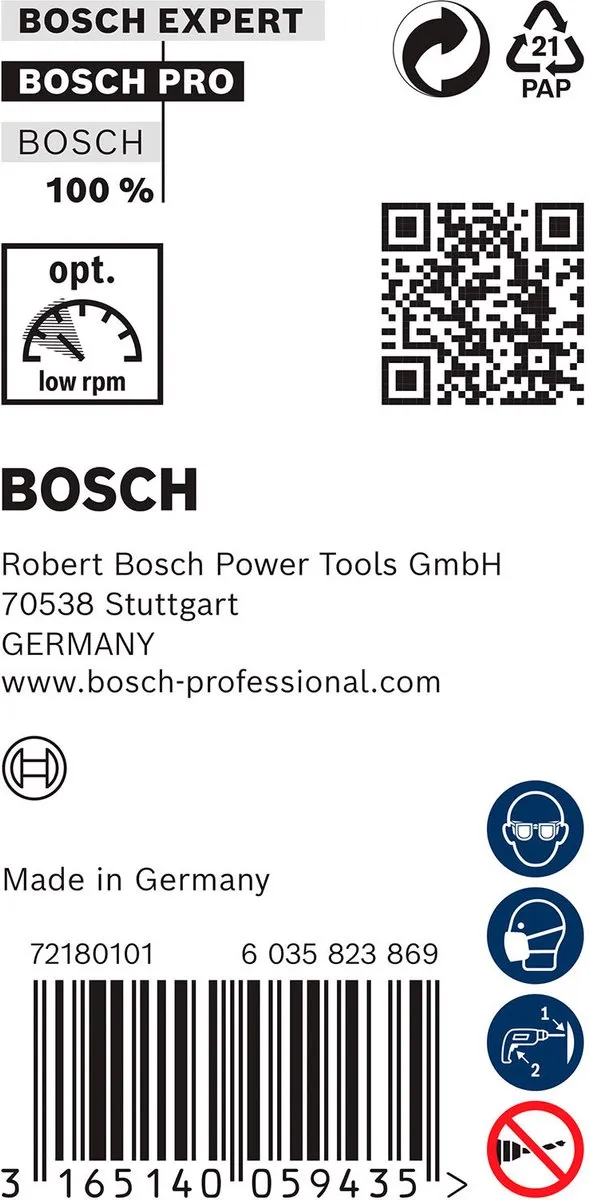 Bosch Professional BEKISTINGSB 12X400 Hout - 12mm - 1 Stuk