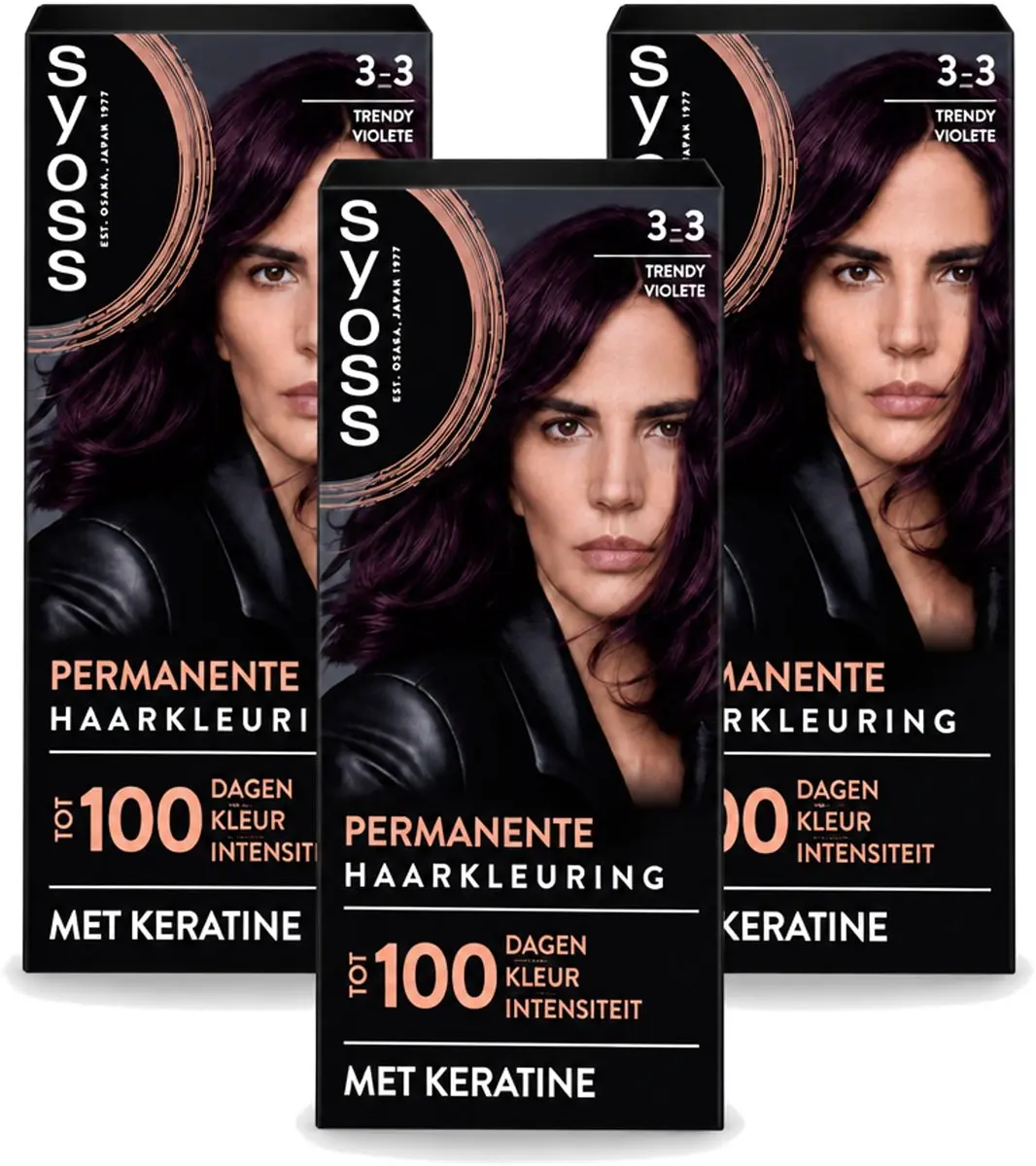 3 x SYOSS Permanent Coloration 3-3