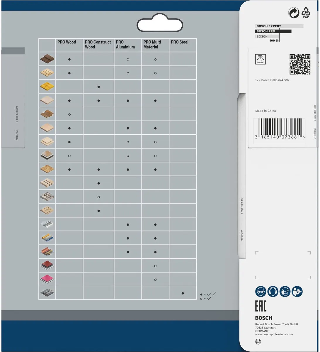 Bosch Professional CIRKZB OPT 190X30X2 16T Metaal Zaagblad
