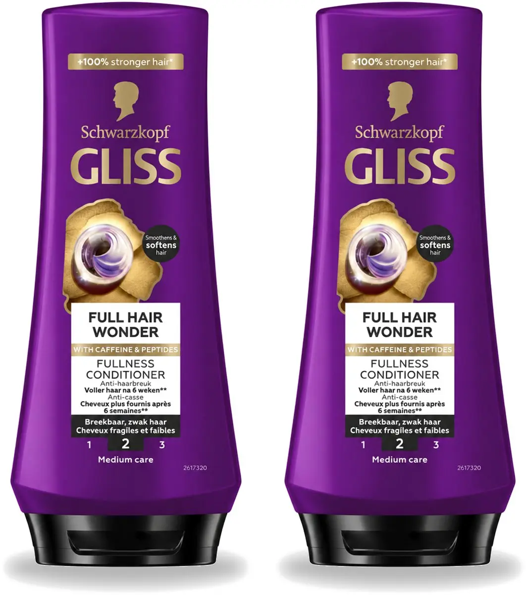 2 x Gliss Conditioner Full Hair Wonder