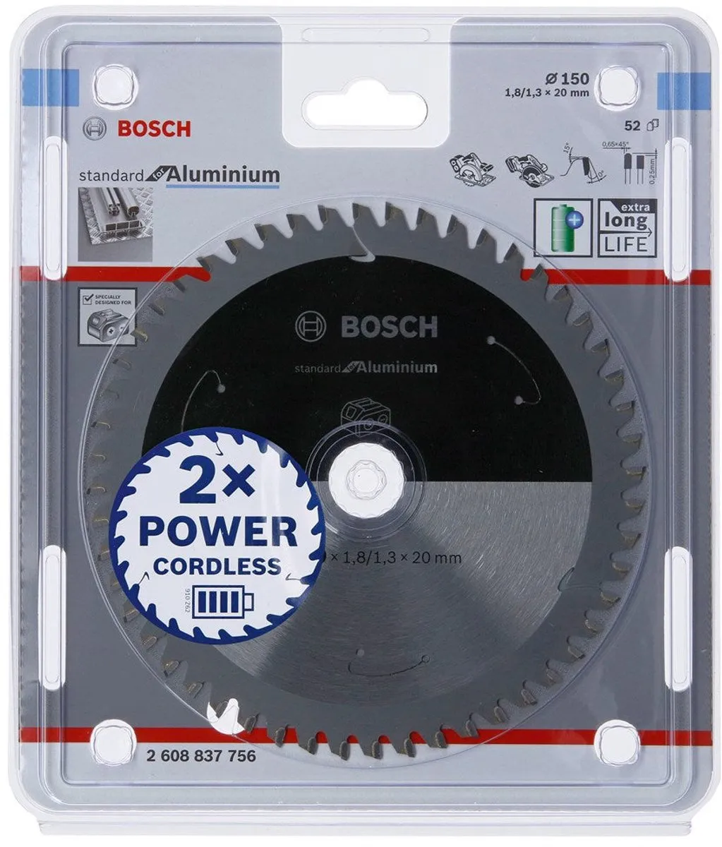 Bosch Professional Accuzaagblad 150mm 52 Tanden - Aluminium/Kunststof/Hout - afbeelding 6 van 6