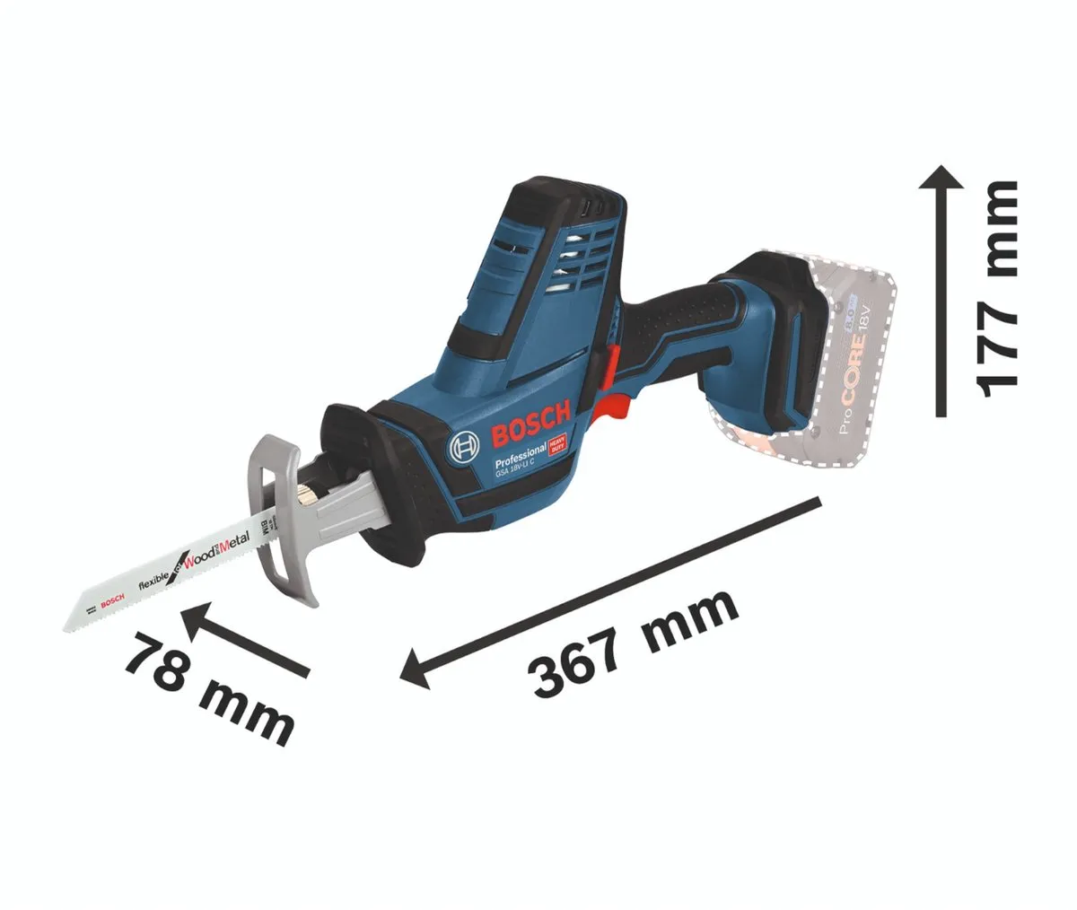 Bosch Professional GSA 18V-Li Reciprozaag 06016A5004