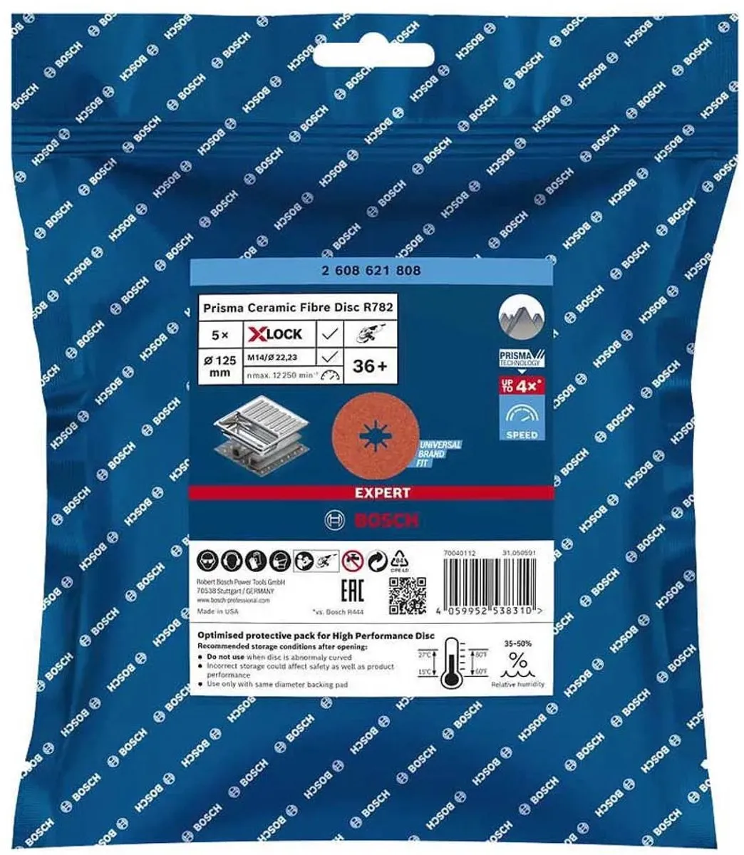 Bosch Professional Fiberschijf Ø125mm Korrel 36 - 5 Stuks