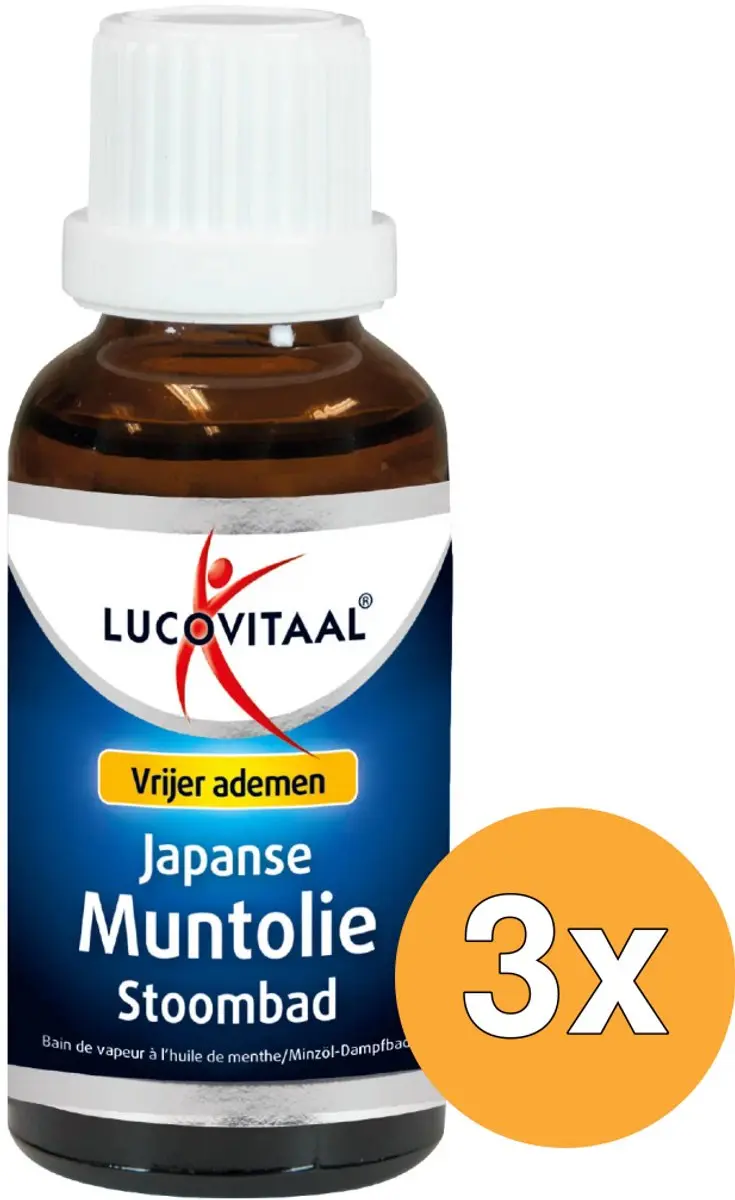 3x Lucovitaal Japanse Muntolie Stoombad (30 ml)