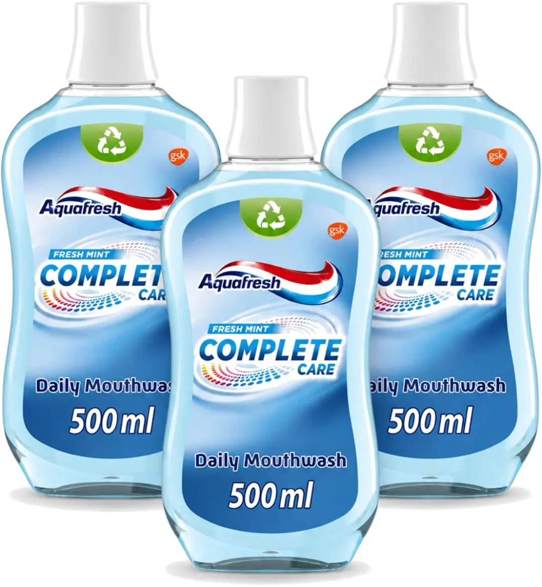 3 x Aquafresh Complete Care Mondwater