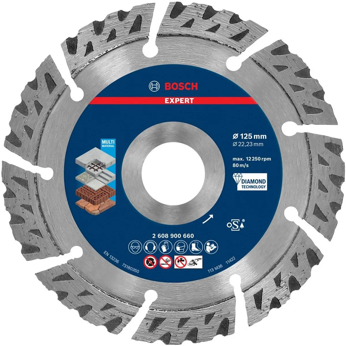 Bosch Professional Expert MultiMaterial Diamantdoorslijpschijf 125mm