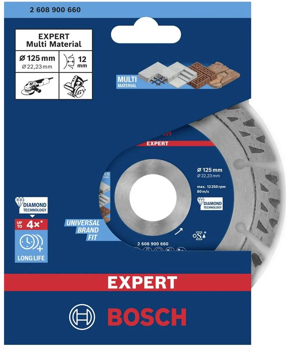 Bosch Professional Expert MultiMaterial Diamantdoorslijpschijf 125mm - Beton/Steen