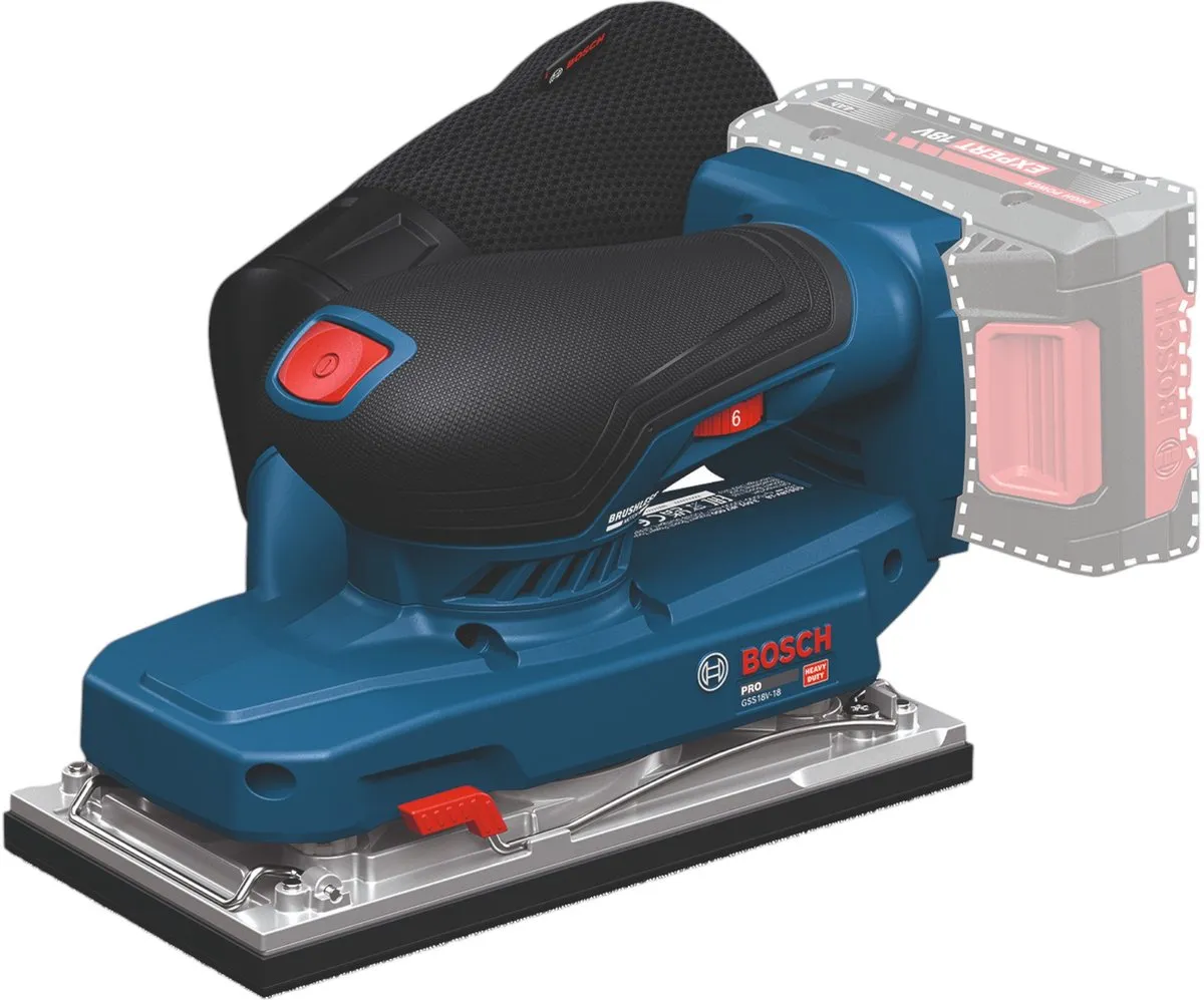 Bosch Professional GSS 18V-18 Accu-Schuurmachine - L-Boxx