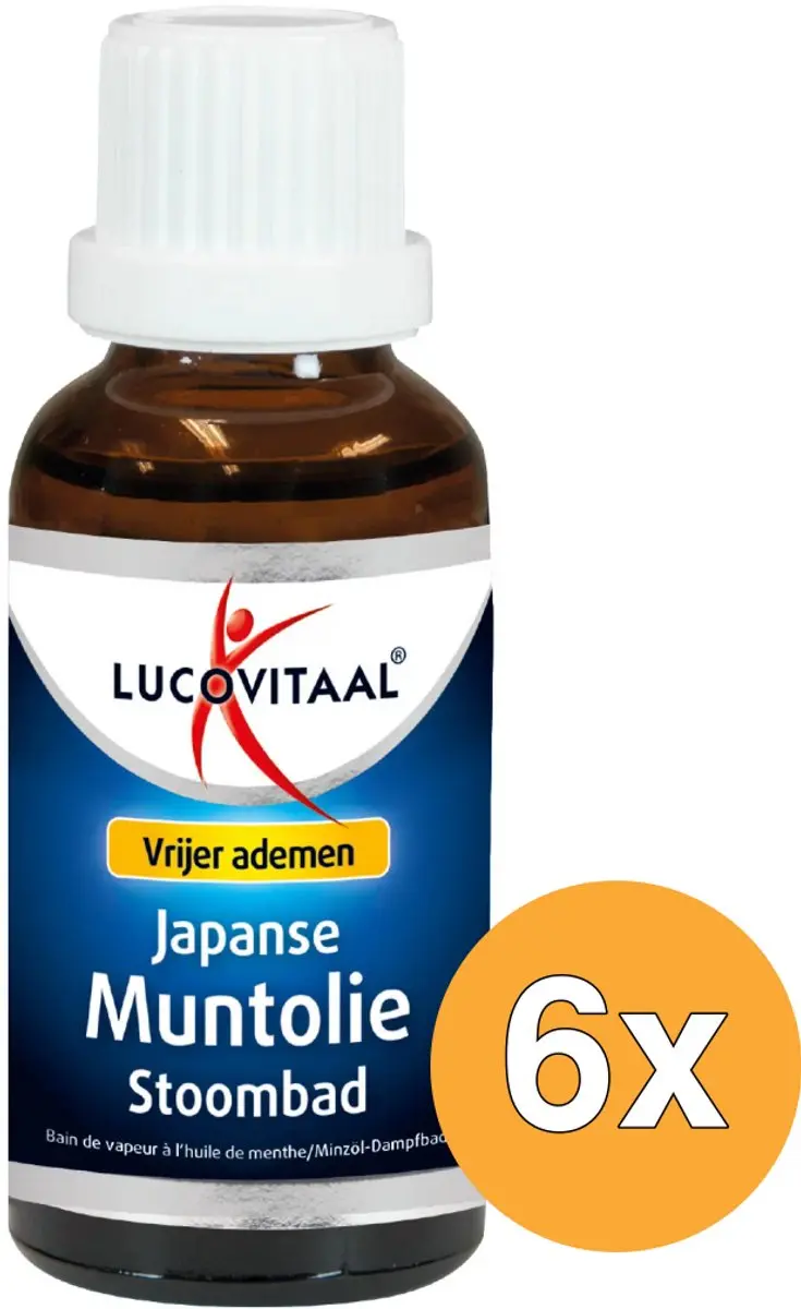 6x Lucovitaal Japanse Muntolie Stoombad (30 ml)