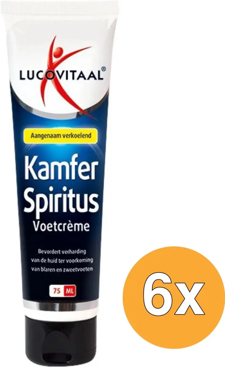 6x Lucovitaal Kamfer Spiritus Voetcrème (75 ml)