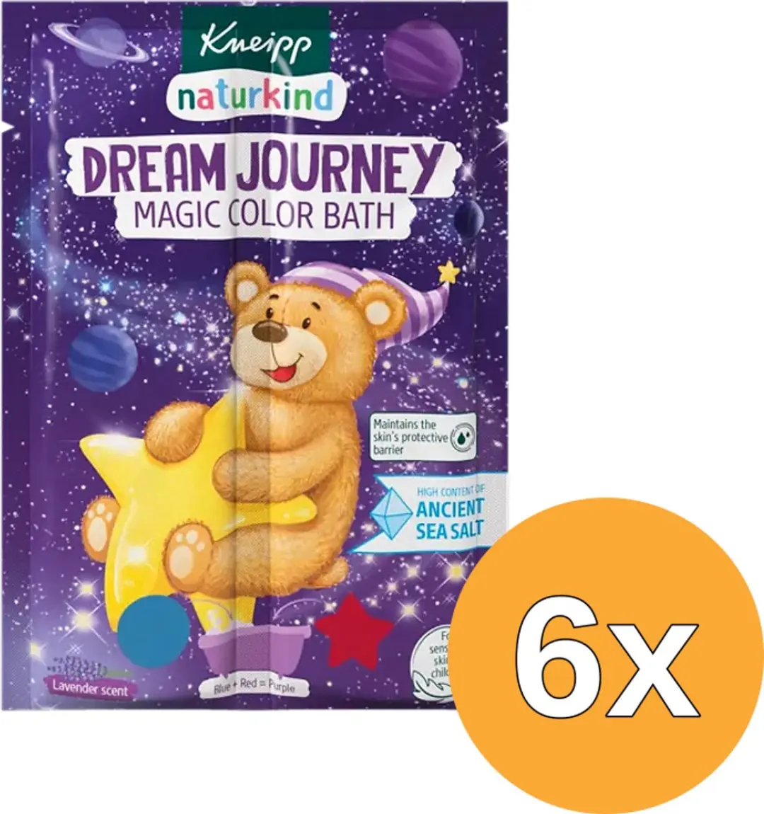 6x Kneipp Kids Badkristallen Toverbad Droomreis (2 x 20 gr)