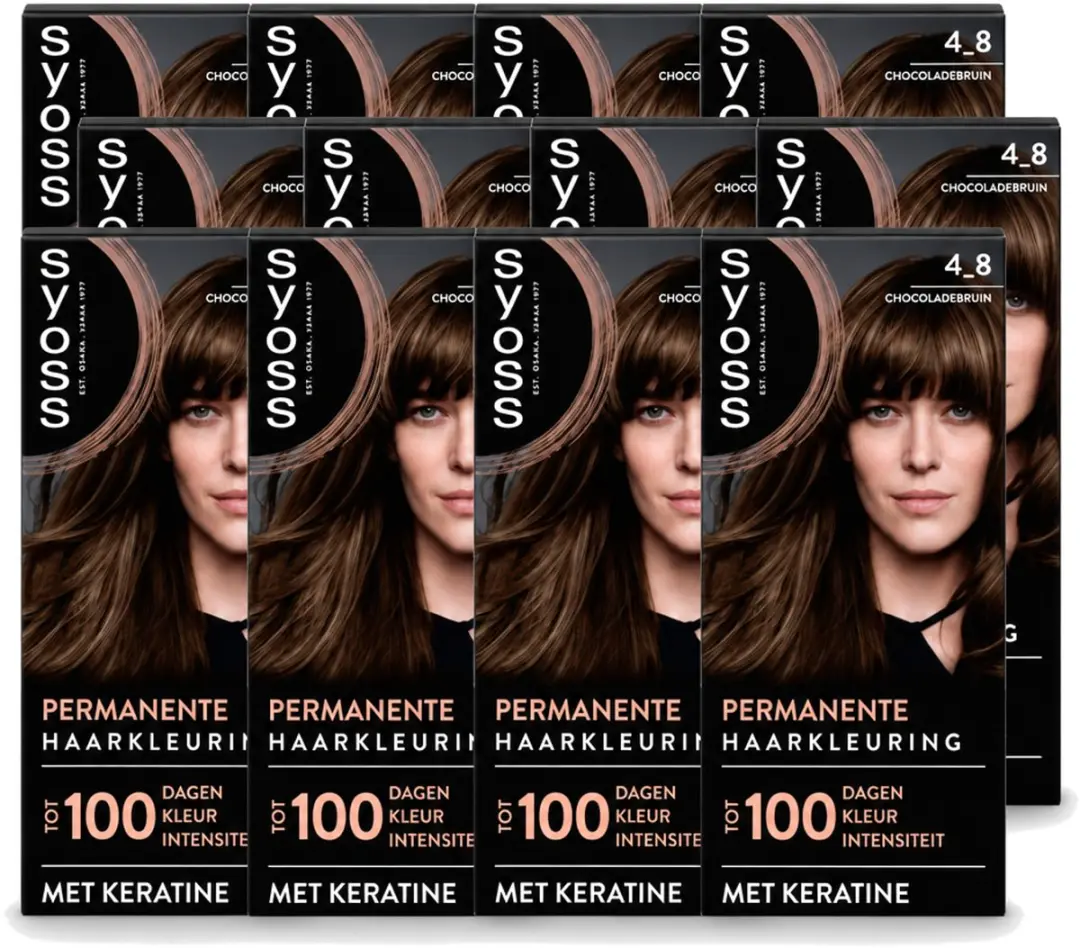 12 x SYOSS Permanent Coloration 4-8