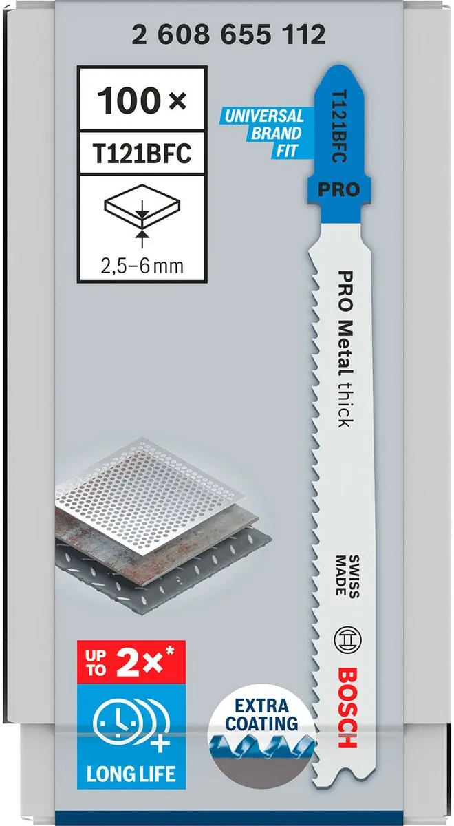 Bosch PRO METAL THICK T121BFC BLAD 92MM 100ST