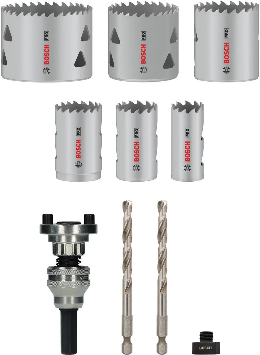 Bosch Professional PRO Multimateriaal Gatzaag Q-Lock Houderset 10-delig - afbeelding 6 van 6