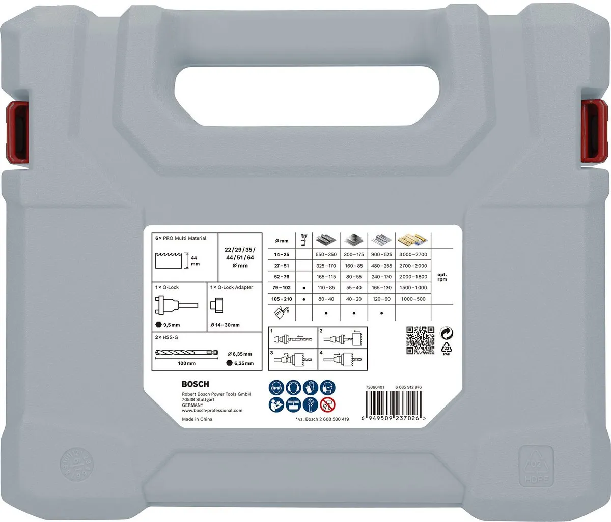 Bosch Professional PRO Multimateriaal Gatzaag Q-Lock Houderset 10-delig