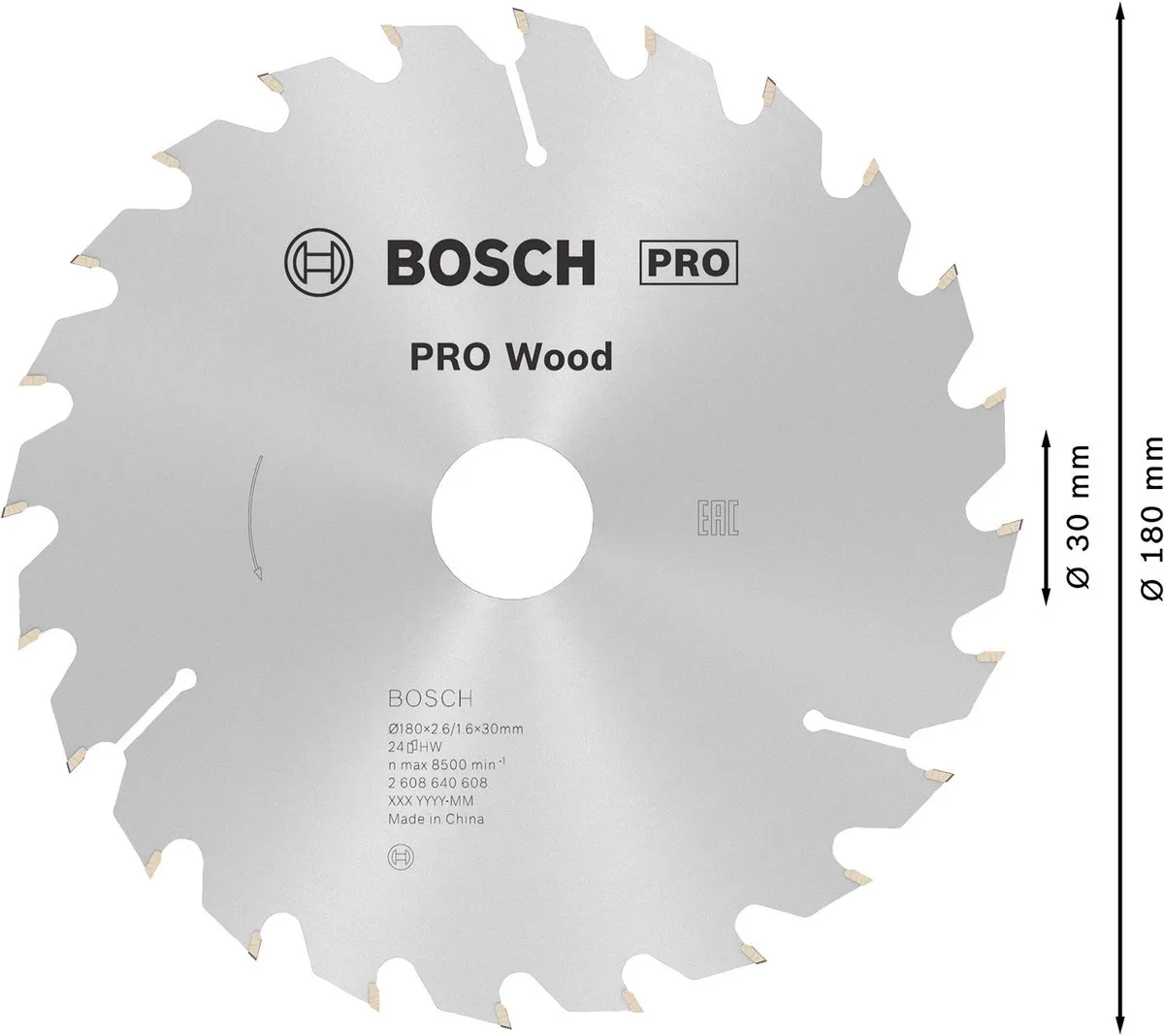 Bosch Professional Cirkelzaagblad Optiline 180mm - Hout/Metalen - 24 Tanden