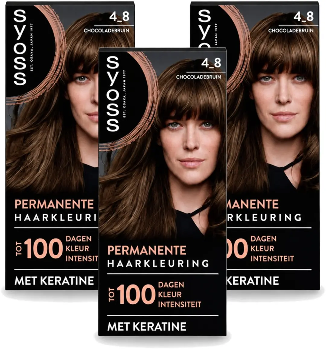 3 x SYOSS Permanent Coloration 4-8