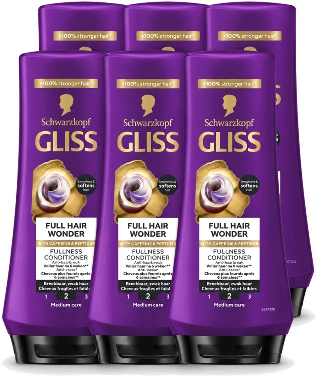 6 x Gliss Conditioner Full Hair Wonder
