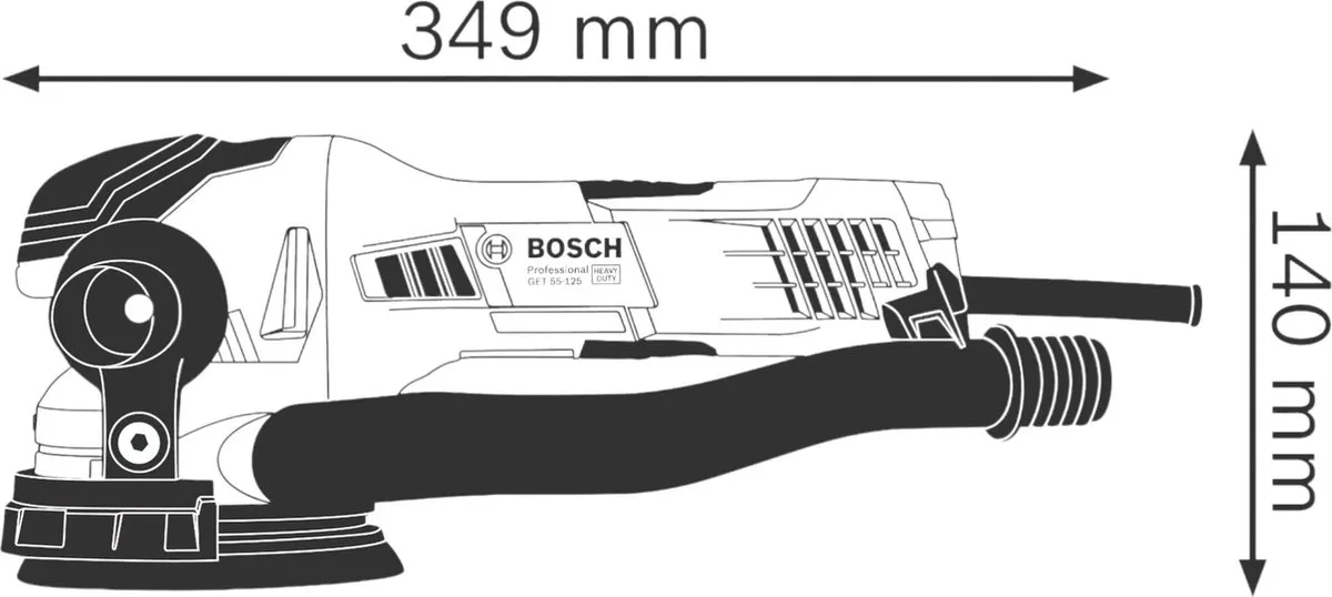 Bosch Professional GET 55-125 Excenterschuurmachine 550W