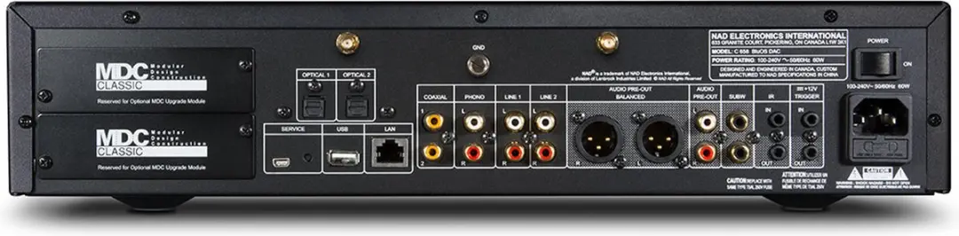 NAD C 658 BluOS Streaming DAC - 185W - Zwart - afbeelding 4 van 4
