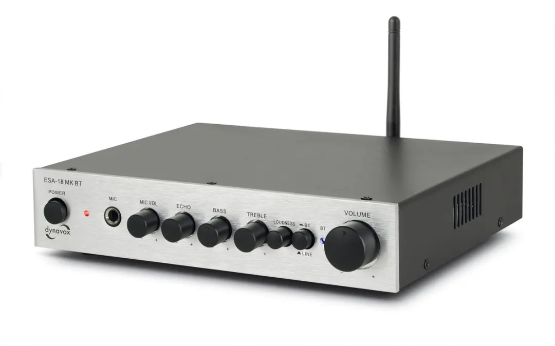 Dynavox ESA-18 MK Bluetooth Versterker - 150W - Zilver - afbeelding 2 van 3