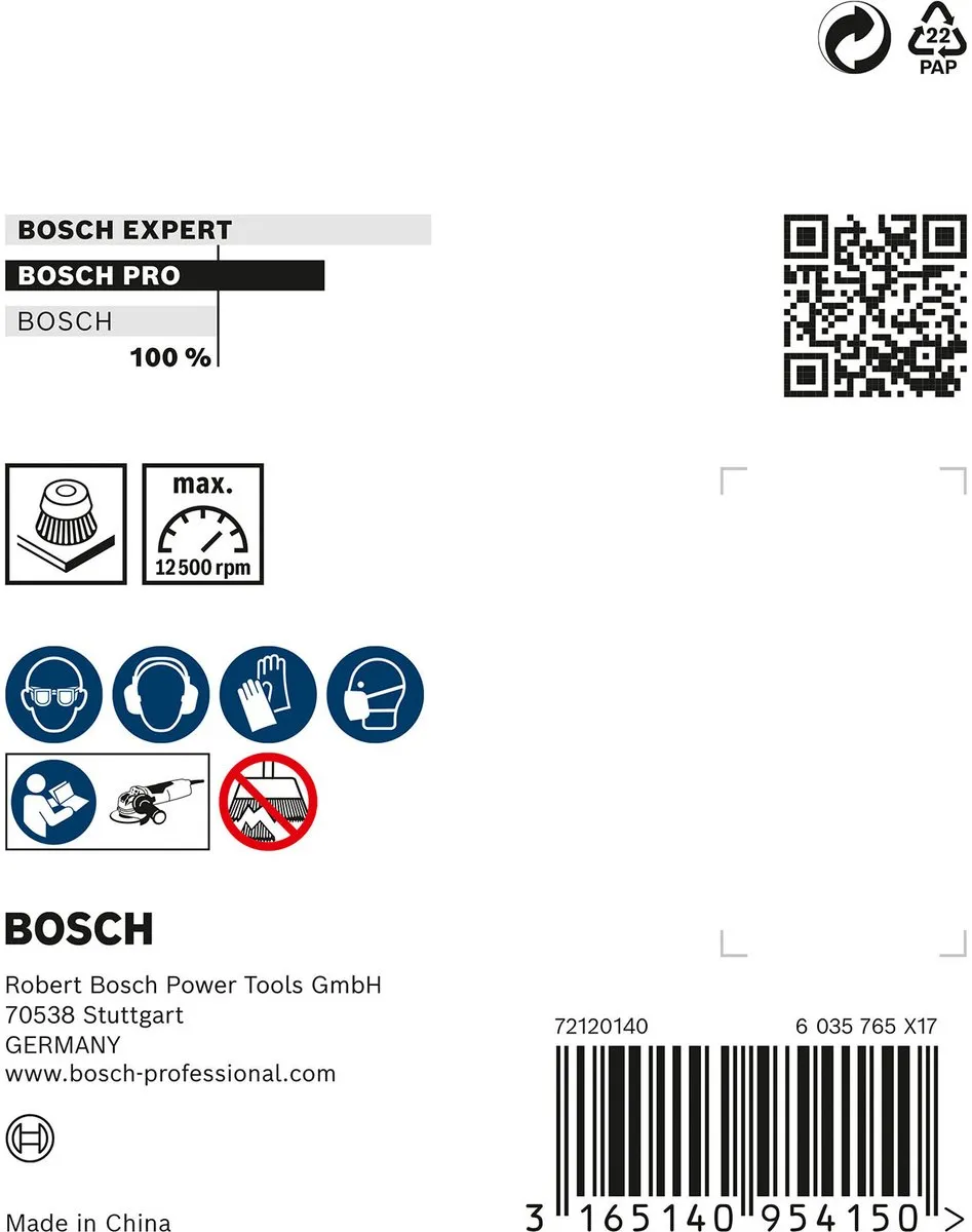 Bosch Professional X-Lock Komstaalborstel RVS 0,5x75mm