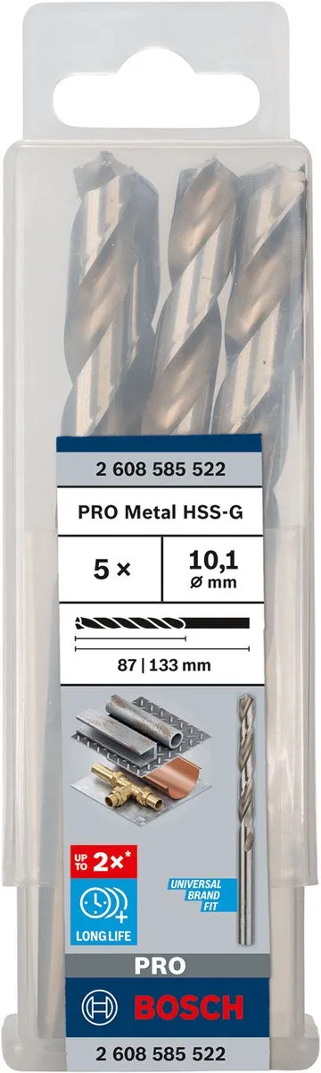 Bosch Professional ST. LINE 10.1mm HSS-G Boor - 5 Stuks