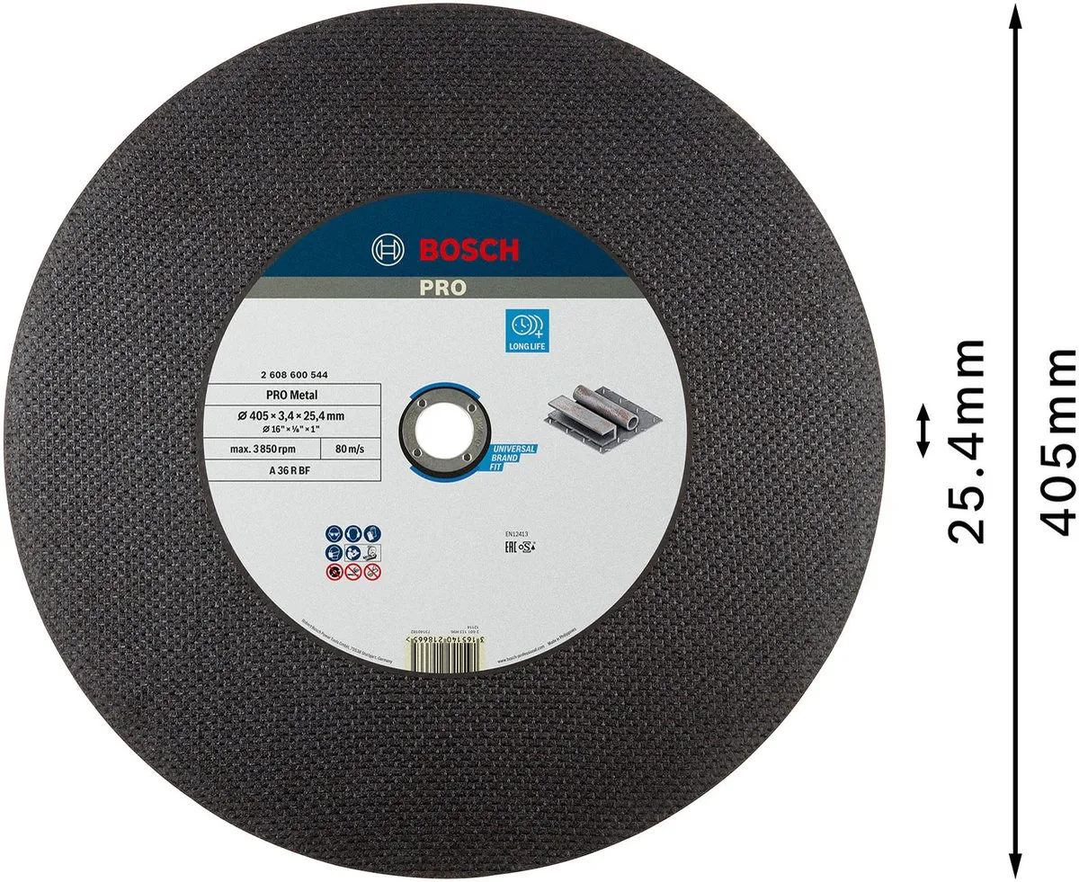 Bosch Professional DSS Recht Metaalzaagblad 400x3,2mm