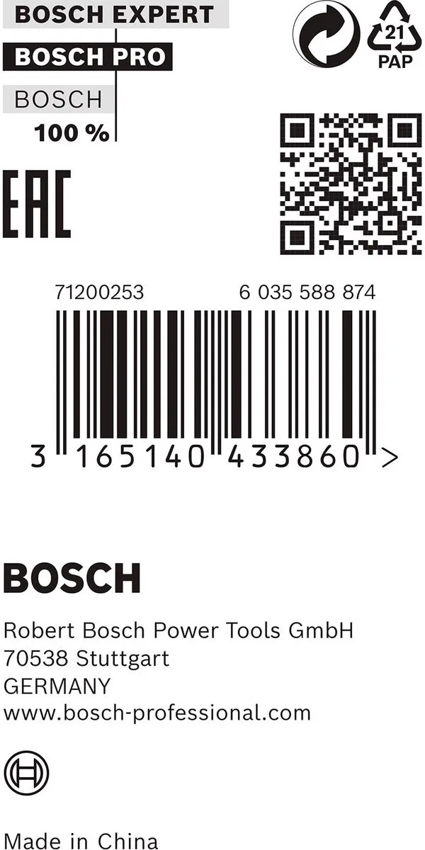 Bosch Professional Reduceerring ASGAT 20mmx1,5 - Metaal