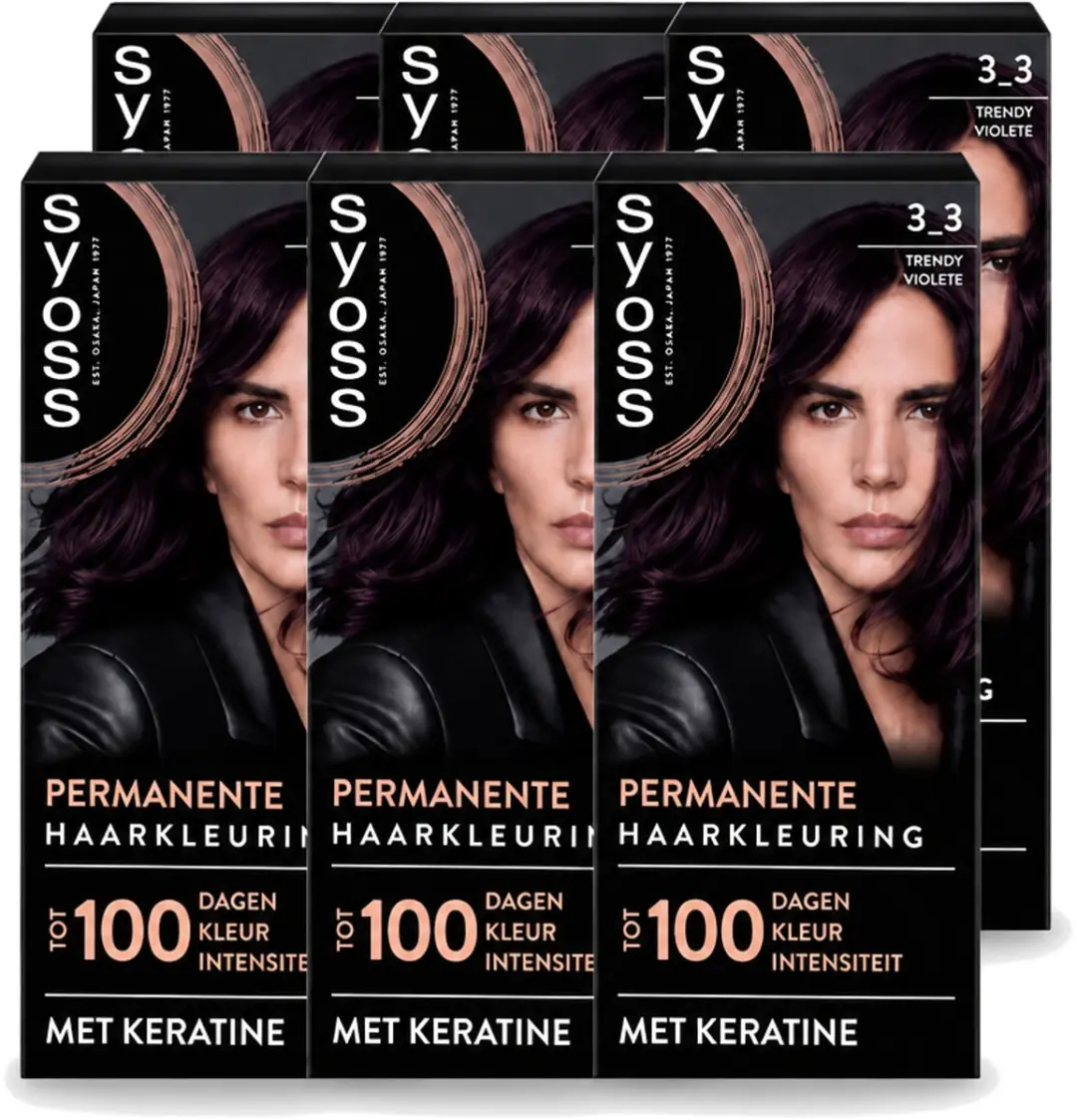 6 x SYOSS Permanent Coloration 3-3