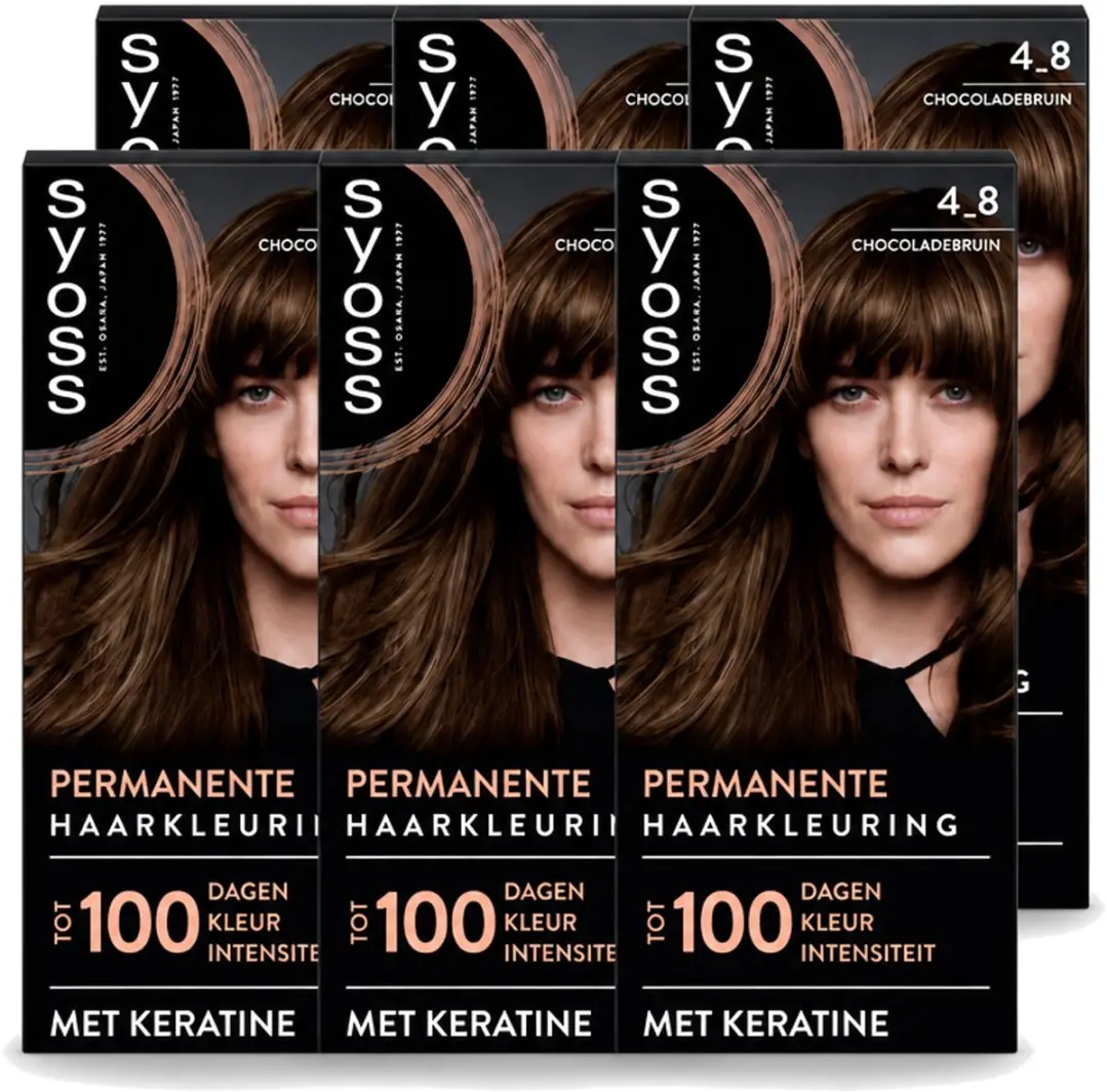 6 x SYOSS Permanent Coloration 4-8
