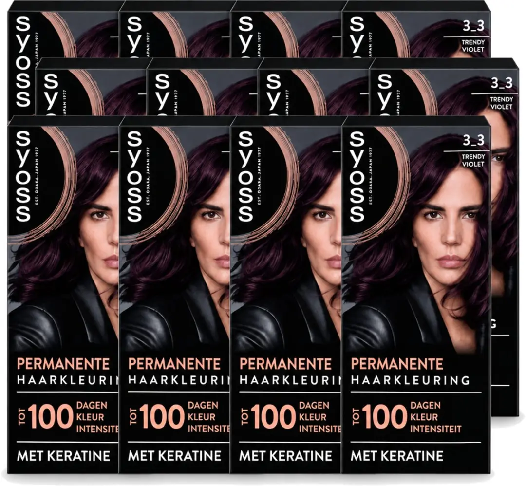 12 x SYOSS Permanent Coloration 3-3