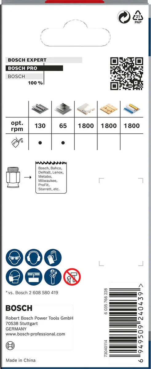 Bosch Professional Multi Materiaal PC Plus Gatenzaag 68mm - Starterset