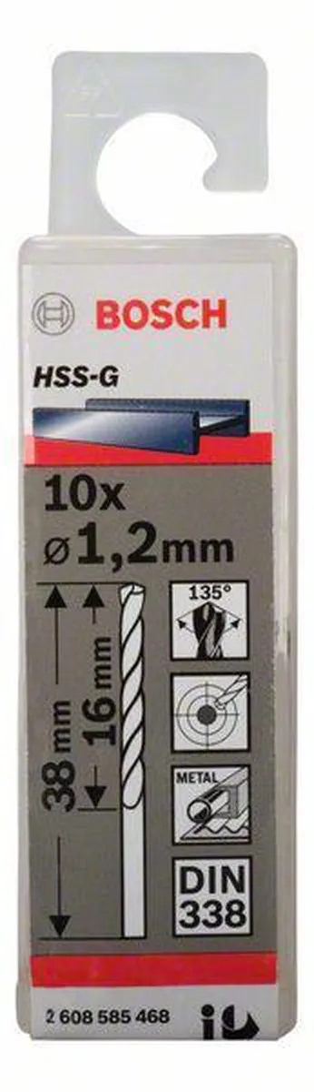 Bosch Professional ST. LINE 1.2mm HSS-G Boor - 10 Stuks