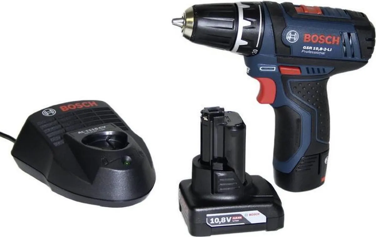 Bosch Professional GSR 12V-15 Accu Schroefboormachine - 2x Accu 2,0Ah/4,0Ah