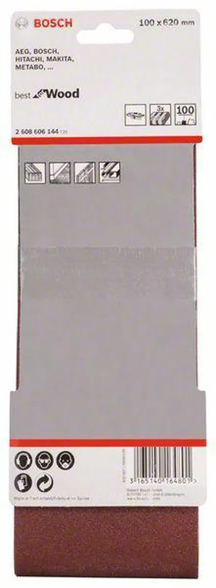 Bosch Professional 3 Banden 100x620mm Best Wood+Paint