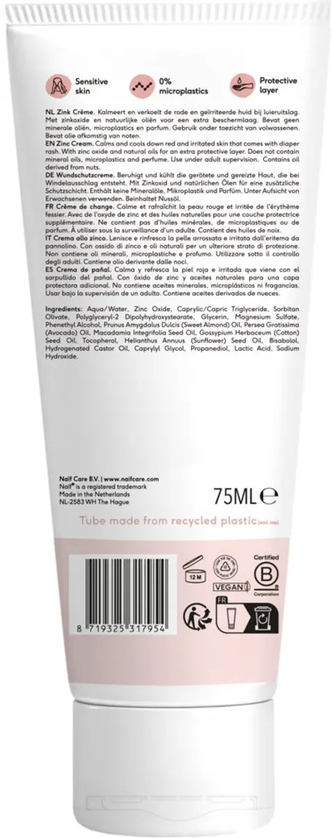 Naïf Baby & Kids Parfumvrije Zinkcrème 75ml - 3x