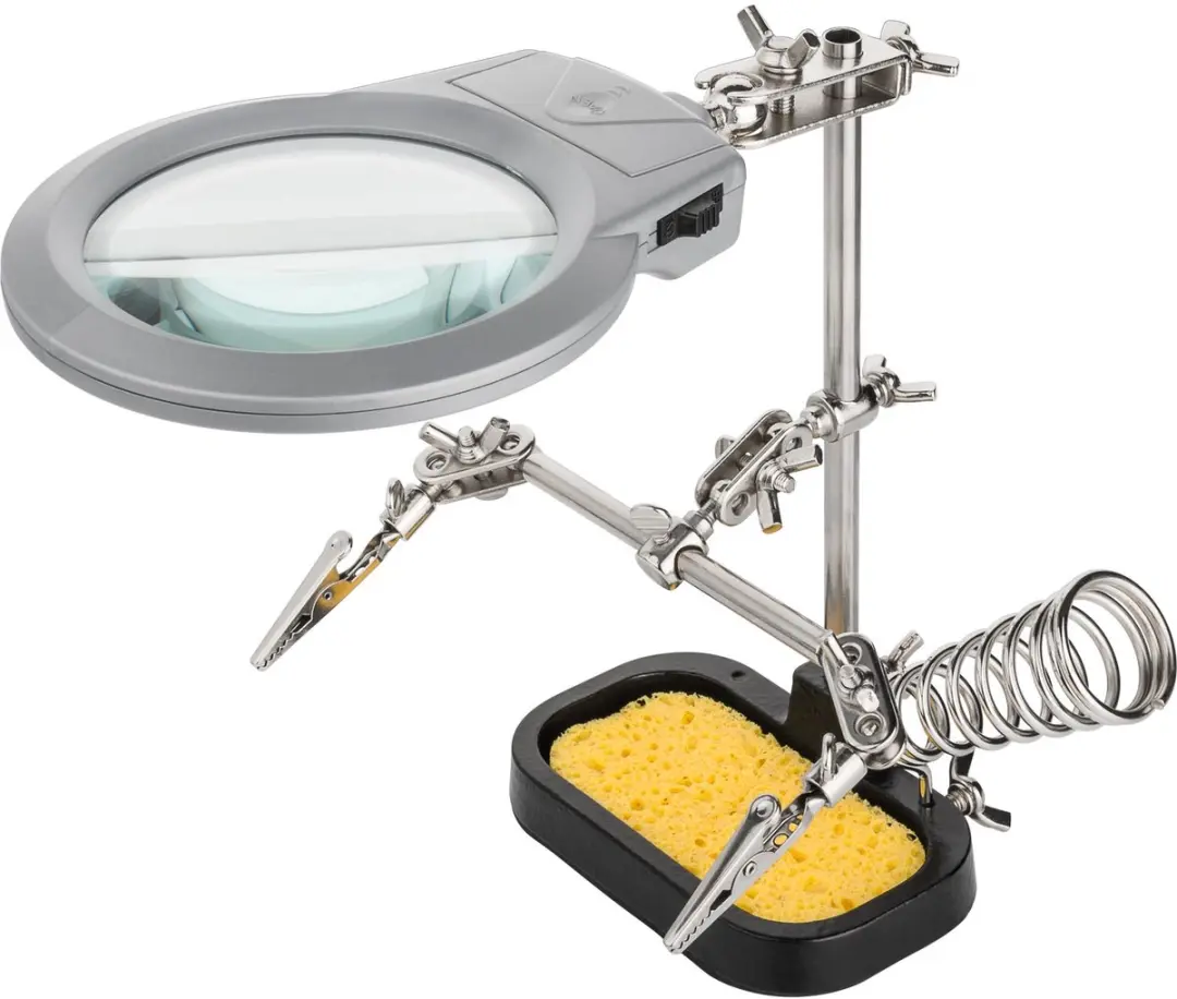 Goobay Derde Hand met Loep en LED