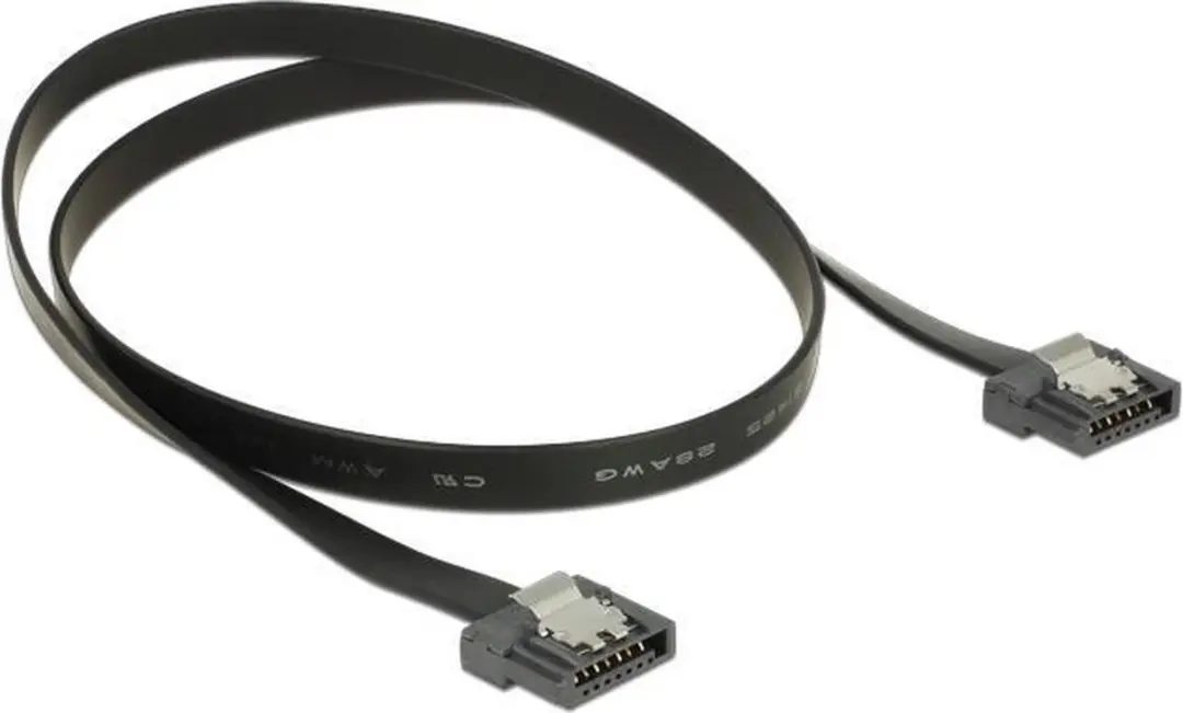 Delock SATA III Kabel 0.5m - 7-pin - Zwart