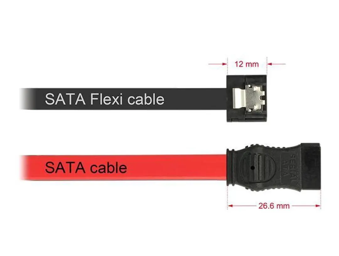 Delock SATA III Kabel 0.5m - 7-pin - Zwart