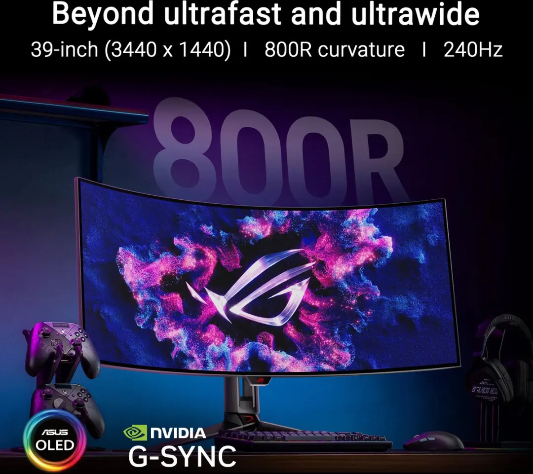 ASUS ROG Swift PG39WCDM OLED Gaming Monitor 39" - 3440x1440 - 240Hz