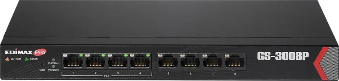 Edimax GS-3008P Netwerk Switch 8 Poorten PoE
