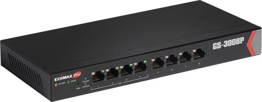 Edimax GS-3008P Netwerk Switch 8 Poorten PoE - 60W - afbeelding 4 van 6