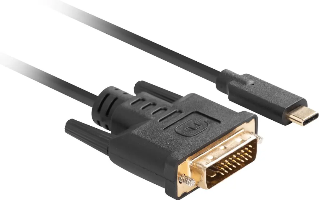 Lanberg USB-C naar DVI-D Adapterkabel 3M - Zwart - afbeelding 2 van 4