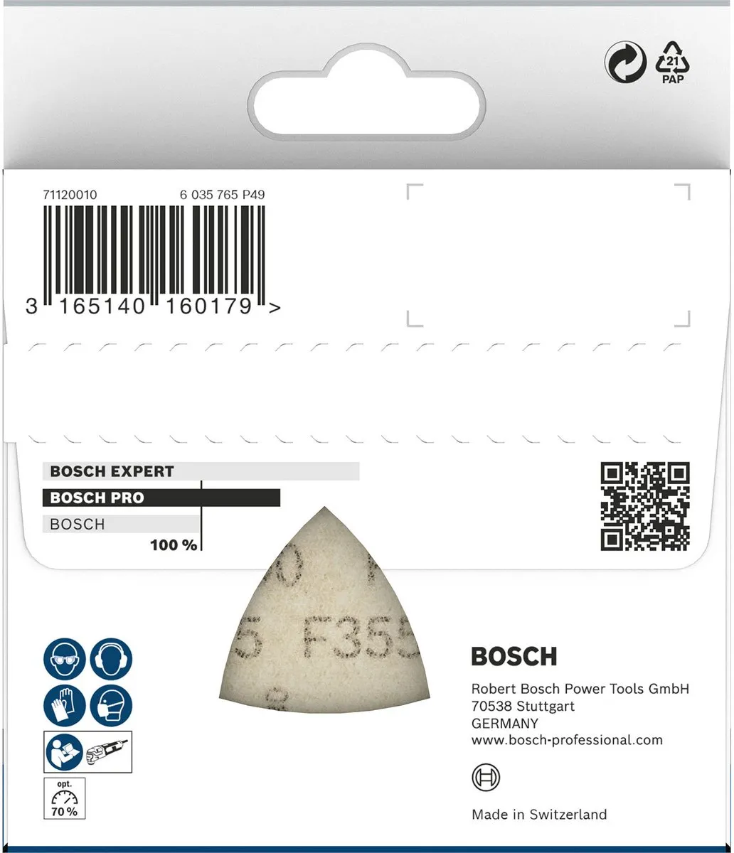 Bosch Professional Delta Schuurvel 6.600 - 5 Stuks