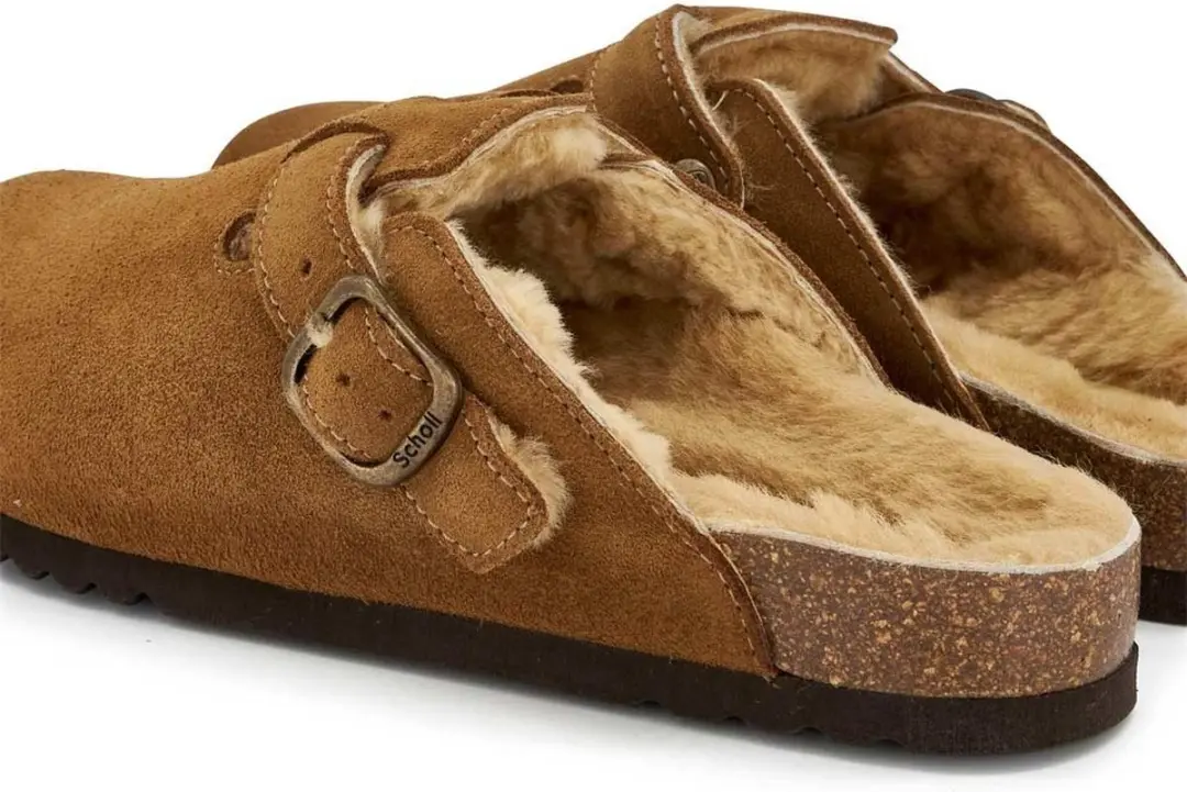 Scholl FAE NEW F Suede Clogs - Taupe - Maat 38 - afbeelding 6 van 6
